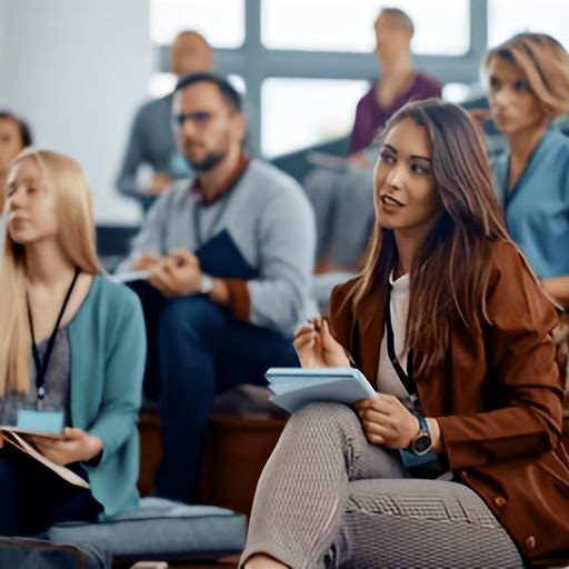 Študent na konferencii